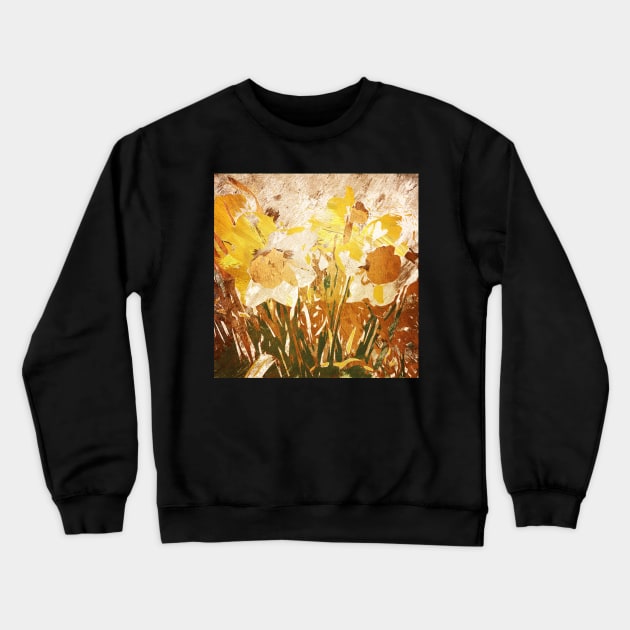 Narcissus Semi-abstract Collage Crewneck Sweatshirt by WesternExposure